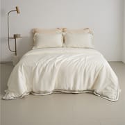 100 light luxury cotton four-piece bed set superior sense Xinjiang long wool cotton satin bed sheet set bedding