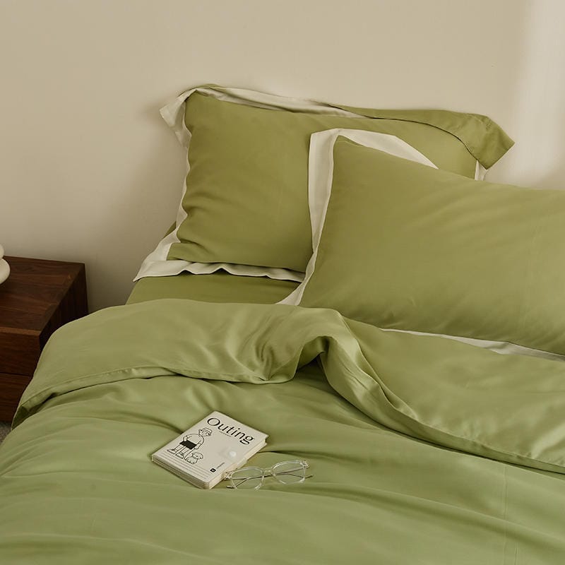 Light Luxury 60 Lyocell Tencel 4-piece Summer Silky Slip Sleep Ice Silky Cool bed sheet set bedding