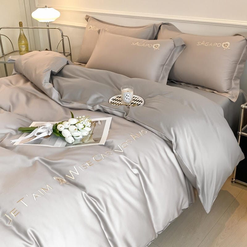 180 Class A long-staple cotton bed four-piece set wholesale Nantong high-end light luxury embroidered cotton sheets and covers