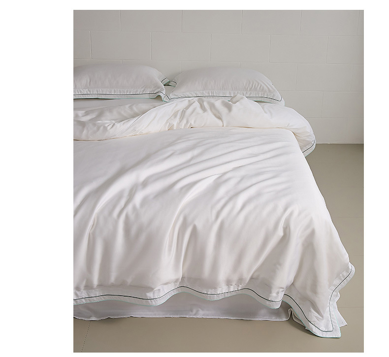 100 light luxury cotton four-piece bed set superior sense Xinjiang long wool cotton satin bed sheet set bedding