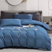 Gift wrap Bedding 4-piece embroidered light luxury air brushed warm quilt set solid color bed sheet for hair