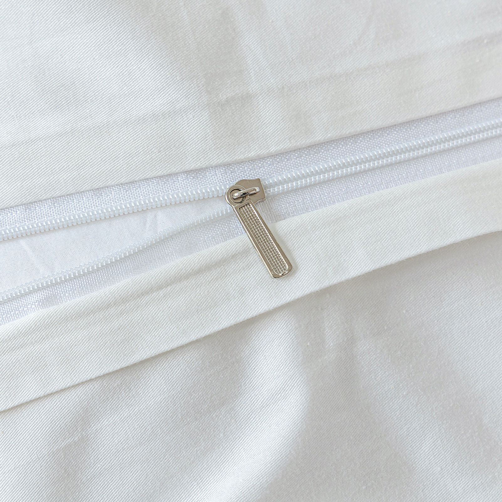 3Pcs Set Duvet Cover Set, Real 100% Cotton, High Quality Skin Friendly Thickening Fabric, Solid Color, Full Size, Cotton Bedding