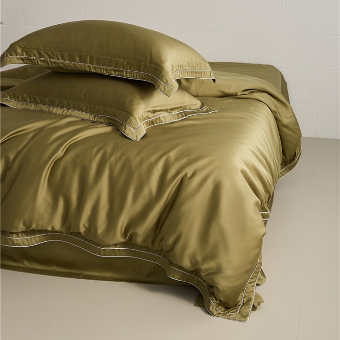 100 light luxury cotton four-piece bed set superior sense Xinjiang long wool cotton satin bed sheet set bedding