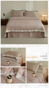 Light Luxury 60 Lyocell Tencel 4-piece Summer Silky Slip Sleep Ice Silky Cool bed sheet set bedding