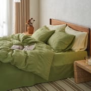 Romantic style all-cotton washed four-piece cotton set light luxury three-dimensional seersucker pure cotton bed sheet cover three-piece bed cover
