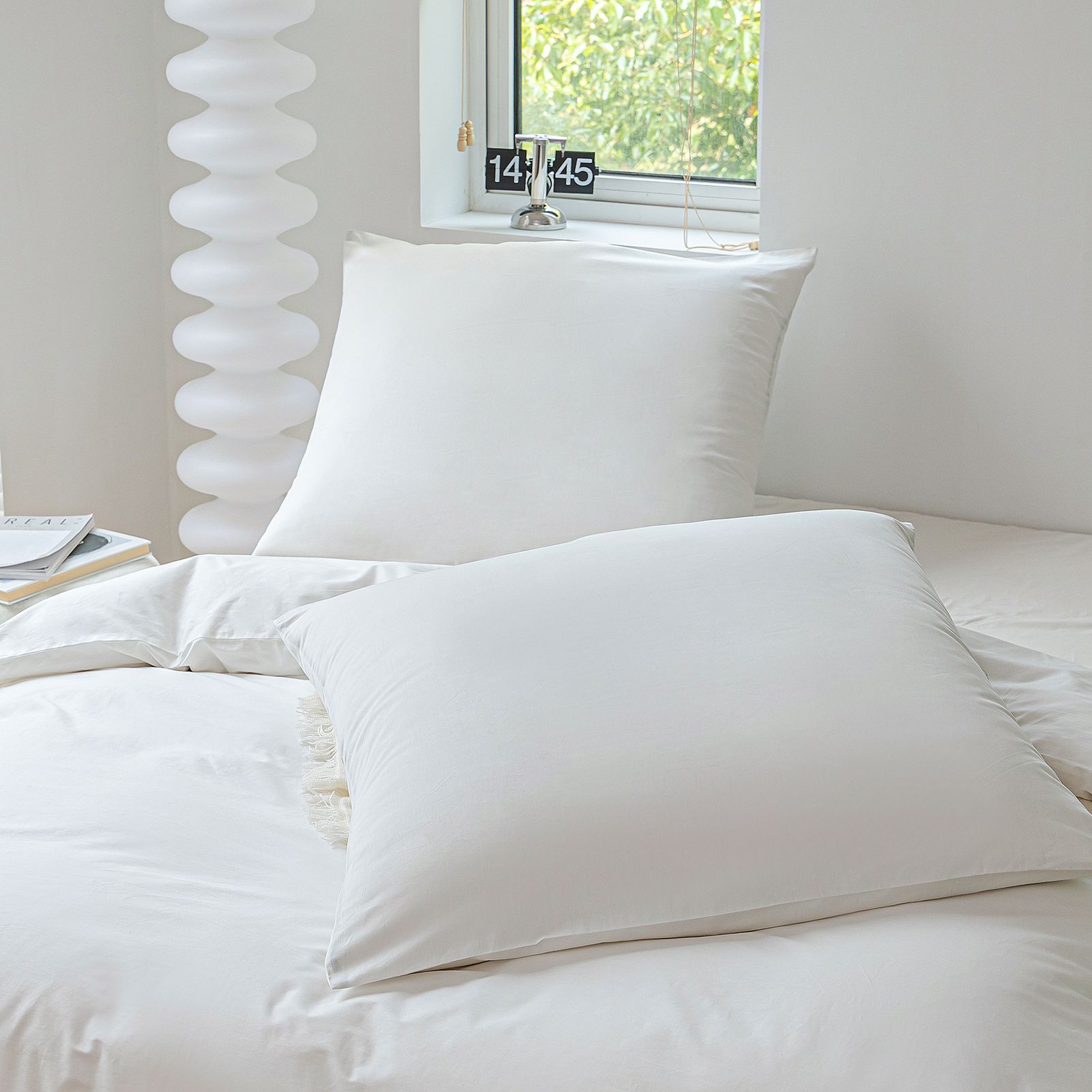 3Pcs Set Duvet Cover Set, Real 100% Cotton, High Quality Skin Friendly Thickening Fabric, Solid Color, Full Size, Cotton Bedding
