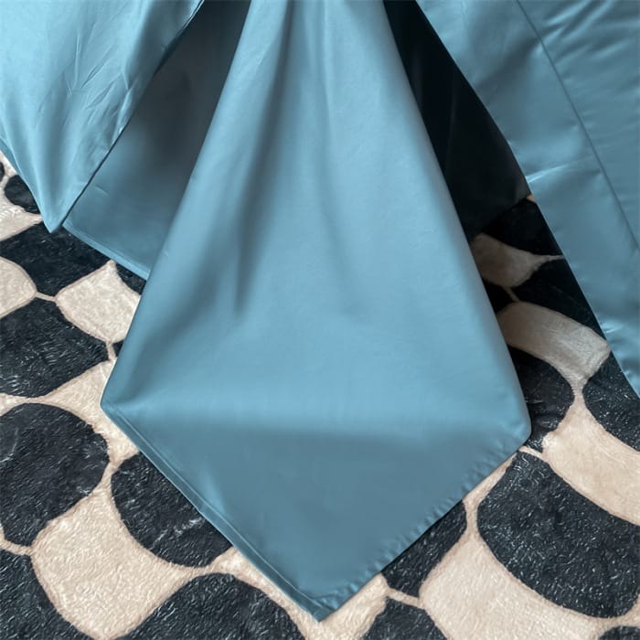 High-end Xinjiang long-staple cotton embroidery four-piece set cotton simple pure cotton bedding solid color bed sheet cover Class a