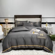 2023 new washed silk tencel ice silk embroidery four-piece set -H series home textile factory direct sales can be substituted