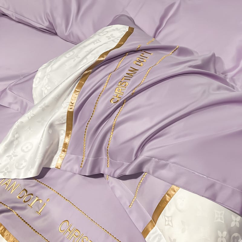 2023 new brand Feng shui washing silk embroidery four-piece set - Louis light luxury bed four-piece advanced sense