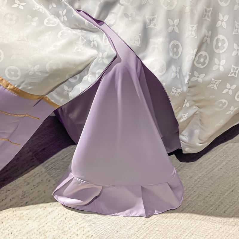 2023 new brand Feng shui washing silk embroidery four-piece set - Louis light luxury bed four-piece advanced sense