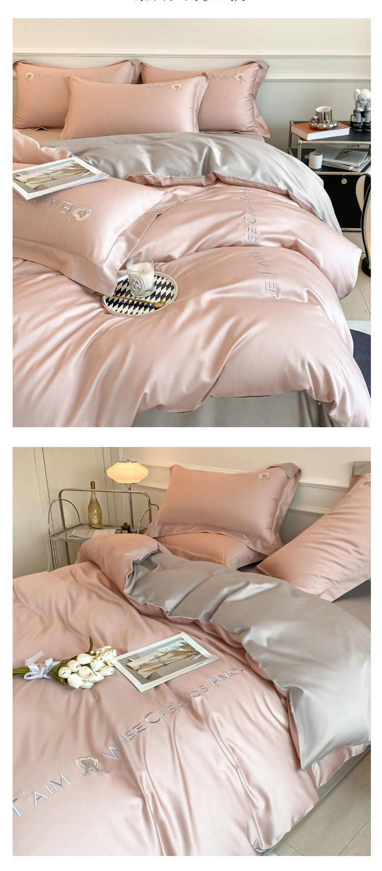 180 Class A long-staple cotton bed four-piece set wholesale Nantong high-end light luxury embroidered cotton sheets and covers