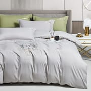 Gift wrap Bedding 4-piece embroidered light luxury air brushed warm quilt set solid color bed sheet for hair