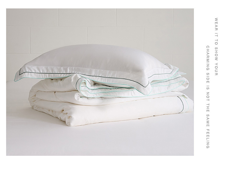 100 light luxury cotton four-piece bed set superior sense Xinjiang long wool cotton satin bed sheet set bedding