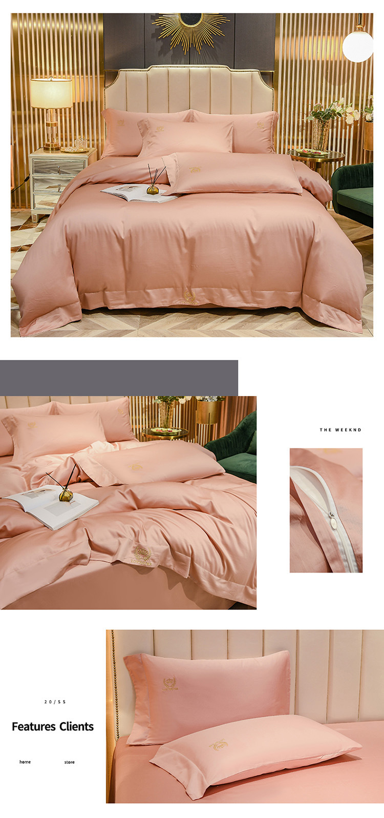 Summer Ice Silk 4-piece bed set Instagram bedding Set Dormitory 3-piece nude bed set