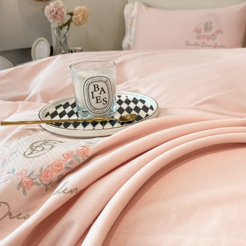 160 long staple cotton 4-piece set all cotton cotton thickened ground wool embroidery bed sheet set 4 pieces of bedding