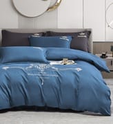 Gift wrap Bedding 4-piece embroidered light luxury air brushed warm quilt set solid color bed sheet for hair