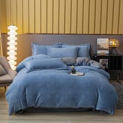 Nissan 10,000 sets of European-style four-piece set of rotten flowers A class 3D carved solid color milk velvet Falai four-piece set can replace hair