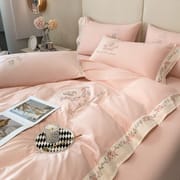160 long staple cotton 4-piece set all cotton cotton thickened ground wool embroidery bed sheet set 4 pieces of bedding