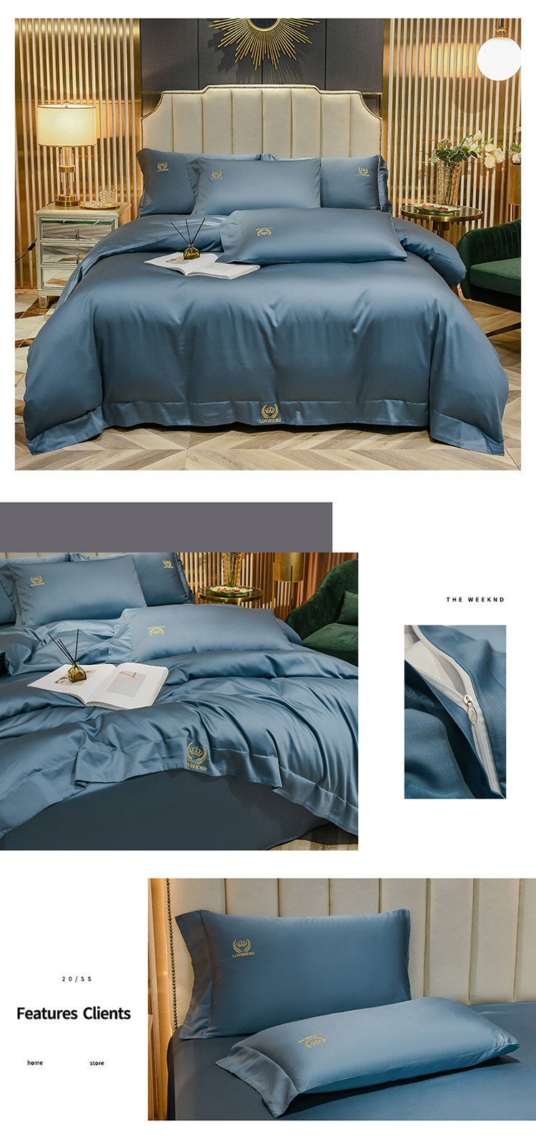 Summer Ice Silk 4-piece bed set Instagram bedding Set Dormitory 3-piece nude bed set