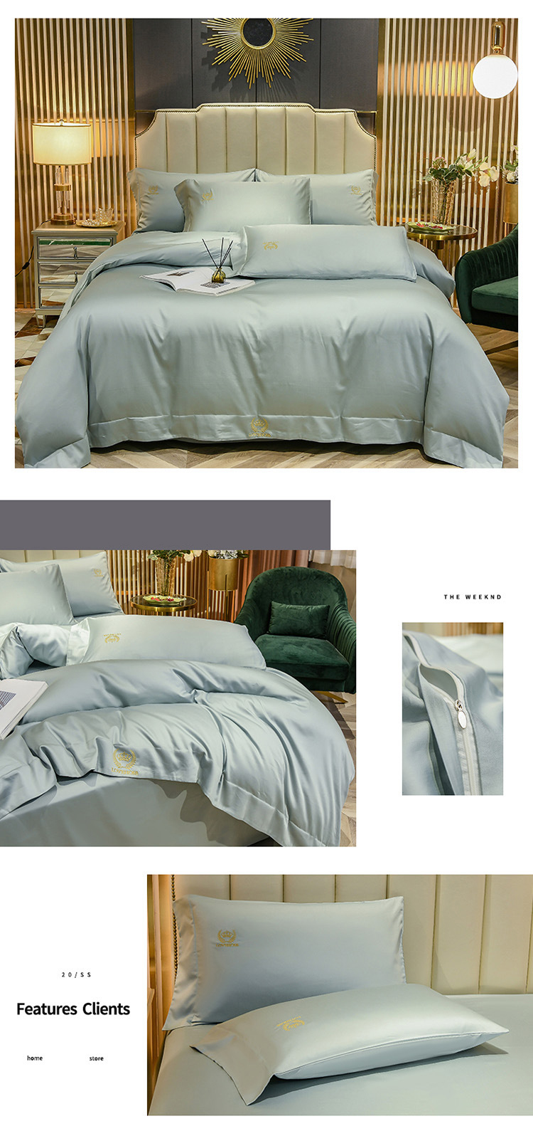 Summer Ice Silk 4-piece bed set Instagram bedding Set Dormitory 3-piece nude bed set