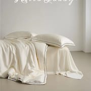 100 light luxury cotton four-piece bed set superior sense Xinjiang long wool cotton satin bed sheet set bedding