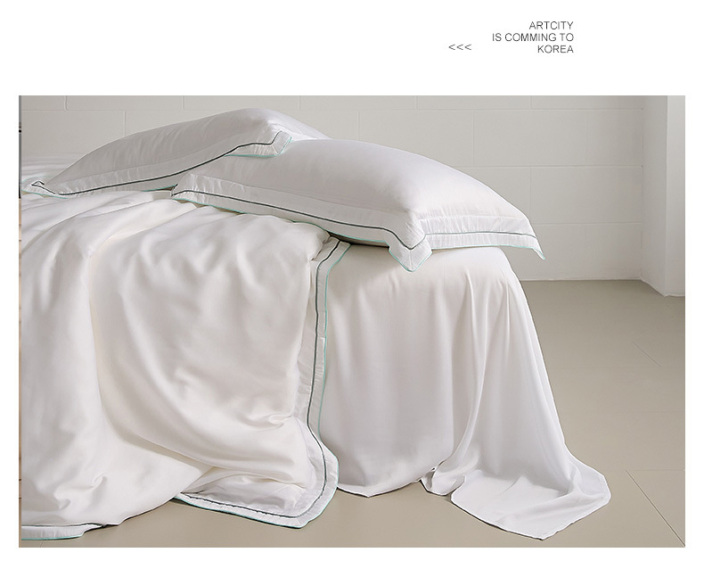 100 light luxury cotton four-piece bed set superior sense Xinjiang long wool cotton satin bed sheet set bedding