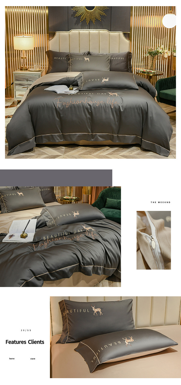 Summer Ice Silk 4-piece bed set Instagram bedding Set Dormitory 3-piece nude bed set