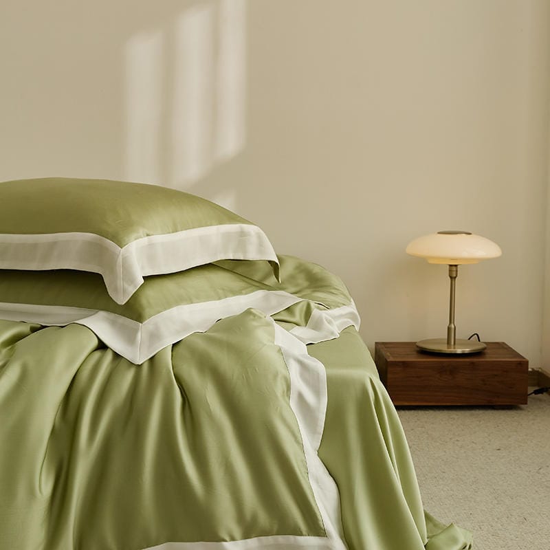 Light Luxury 60 Lyocell Tencel 4-piece Summer Silky Slip Sleep Ice Silky Cool bed sheet set bedding