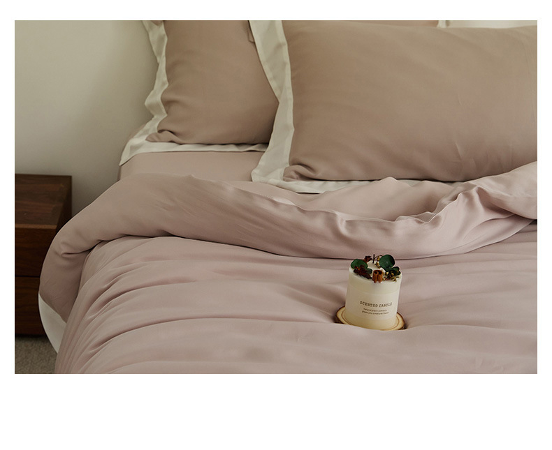 Light Luxury 60 Lyocell Tencel 4-piece Summer Silky Slip Sleep Ice Silky Cool bed sheet set bedding