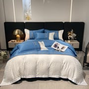 2023 new brand Feng shui washing silk embroidery four-piece set - Louis light luxury bed four-piece advanced sense