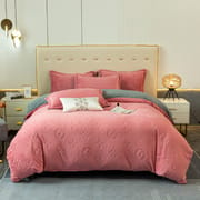 Nissan 10,000 sets of European-style four-piece set of rotten flowers A class 3D carved solid color milk velvet Falai four-piece set can replace hair