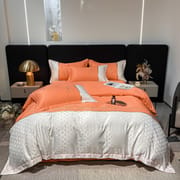 2023 new brand Feng shui washing silk embroidery four-piece set - Louis light luxury bed four-piece advanced sense