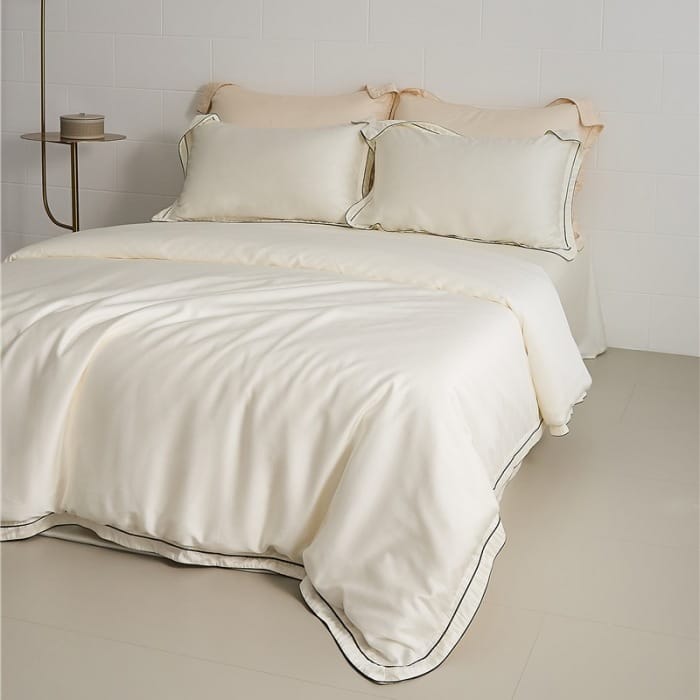 100 light luxury cotton four-piece bed set superior sense Xinjiang long wool cotton satin bed sheet set bedding