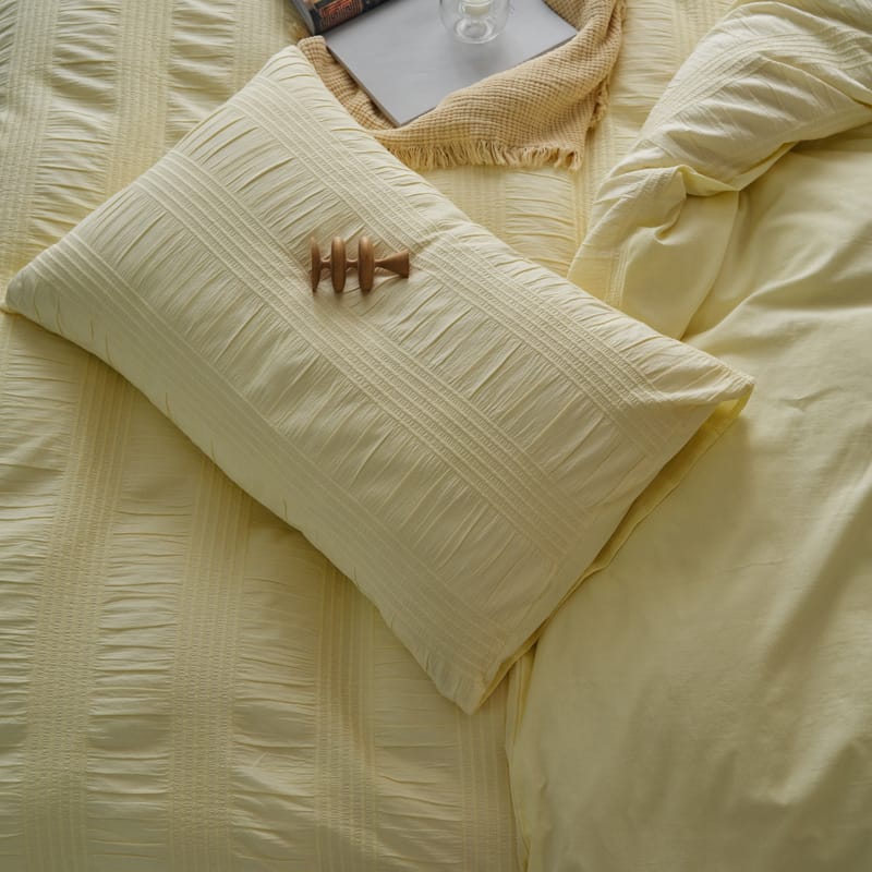 Romantic style all-cotton washed four-piece cotton set light luxury three-dimensional seersucker pure cotton bed sheet cover three-piece bed cover