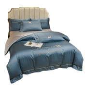 Summer Ice Silk 4-piece bed set Instagram bedding Set Dormitory 3-piece nude bed set