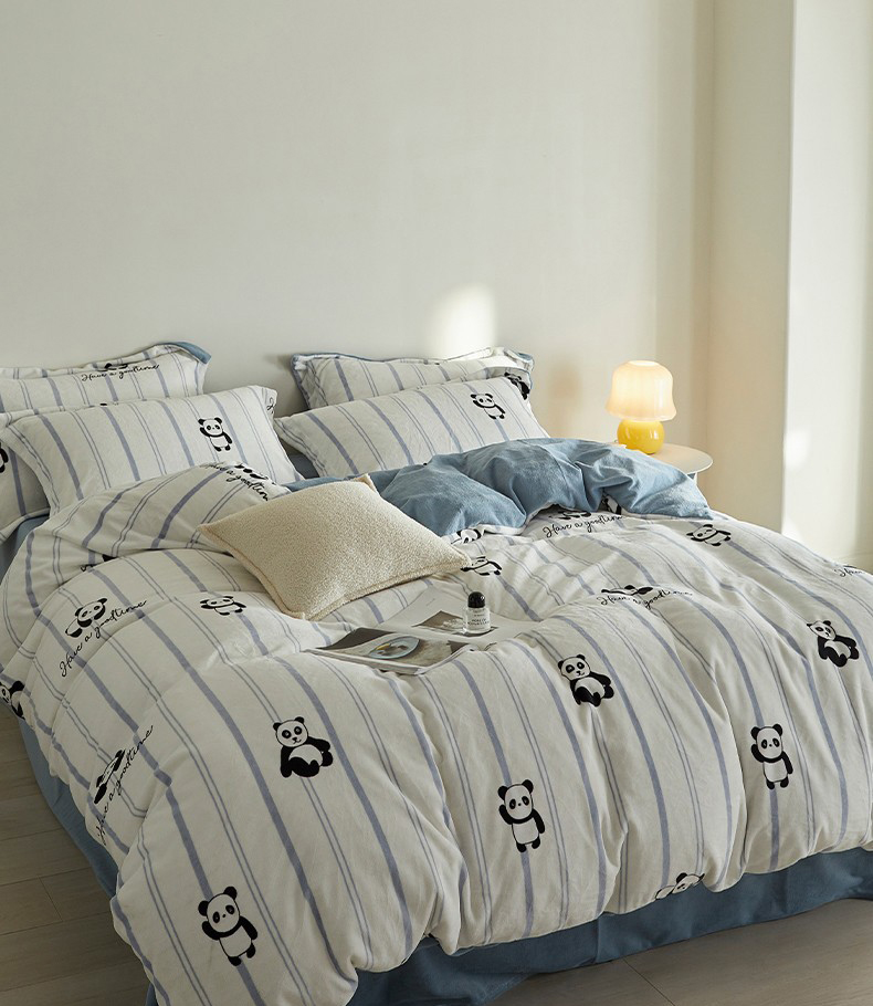 A class Rex rabbit wool milk cashmere four-piece winter thickened warm baby cashmere rabbit cashmere three-piece set