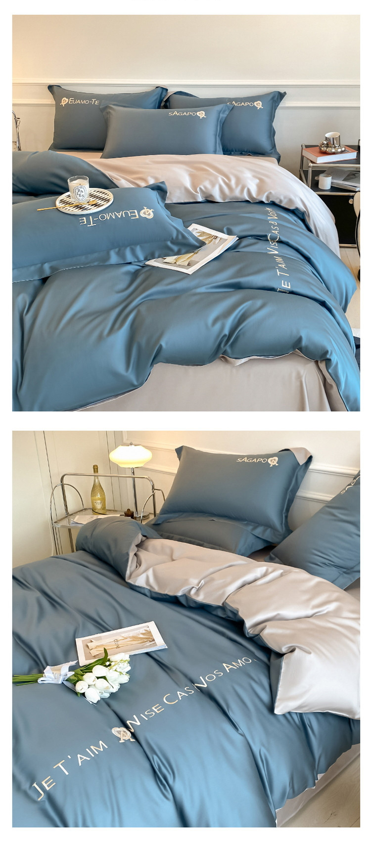 180 Class A long-staple cotton bed four-piece set wholesale Nantong high-end light luxury embroidered cotton sheets and covers