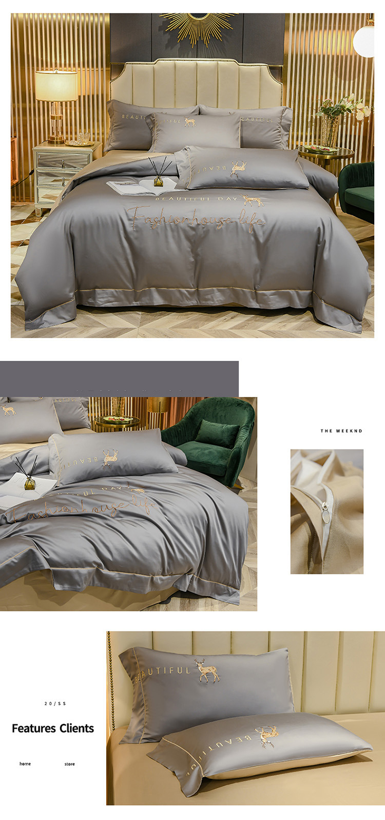Summer Ice Silk 4-piece bed set Instagram bedding Set Dormitory 3-piece nude bed set