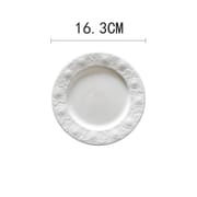 Bone China tableware pure white ceramic high-grade relief rose bowl set household high appearance level noodle bowl rice bowl plate