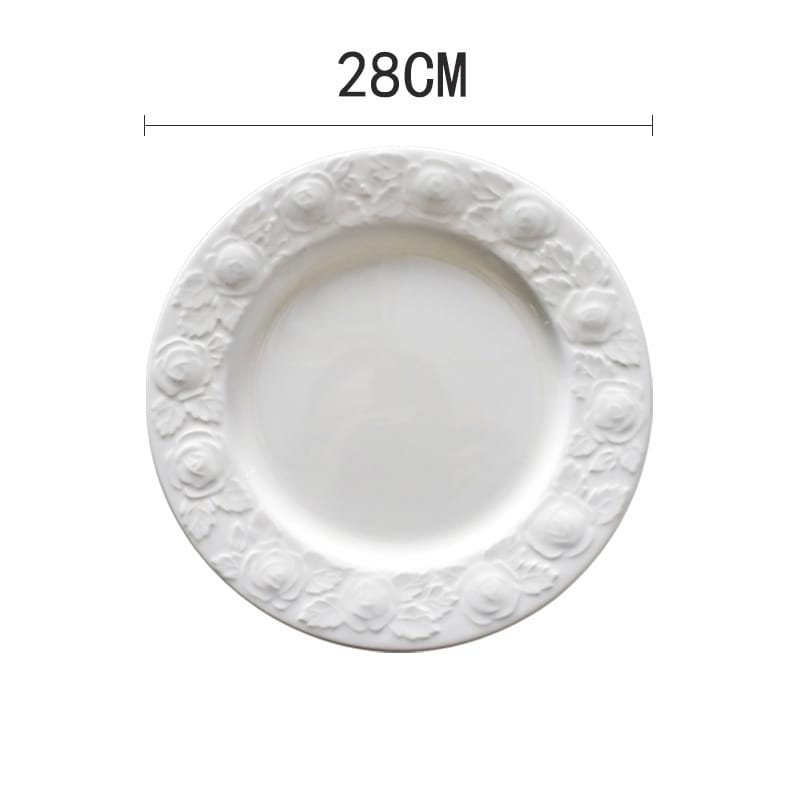 Rose 11-inch flat plate
