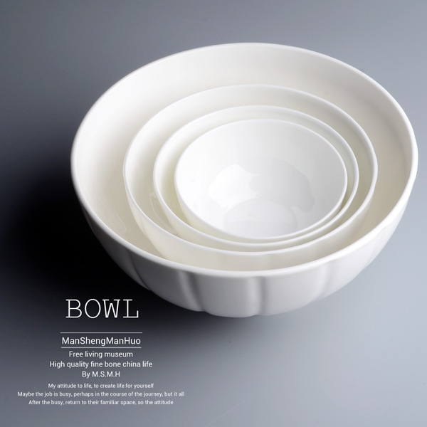 Creative tableware Ceramic soup bowl Soup bowl Small bowl rice bowl soup bowl Large noodle bowl Mixing bowl Deep mouth microwave oven