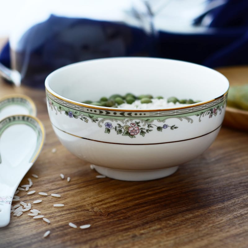 Tangshan bone China 5-inch noodle bowl rice bowl porridge bowl Breakfast medium Korean household bowl microwave tableware rice
