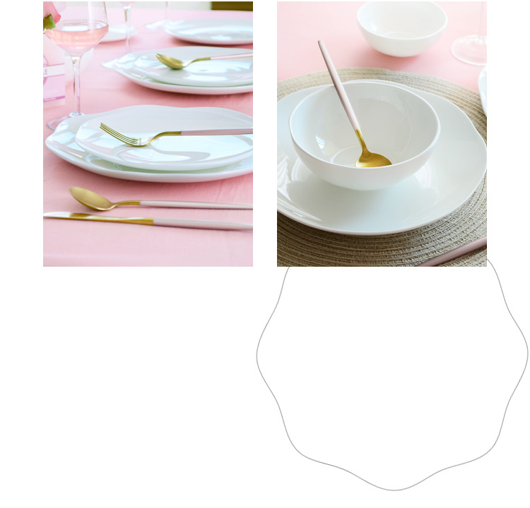 Pure white bone China tableware bowl platter platter platter Hot dish deep dish soup plate stir-fry plate rice bowl soup bowl wholesale