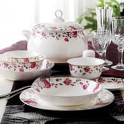 Tangshan Chinese bone China tableware set Korean household bowl and plate set housewarming gift