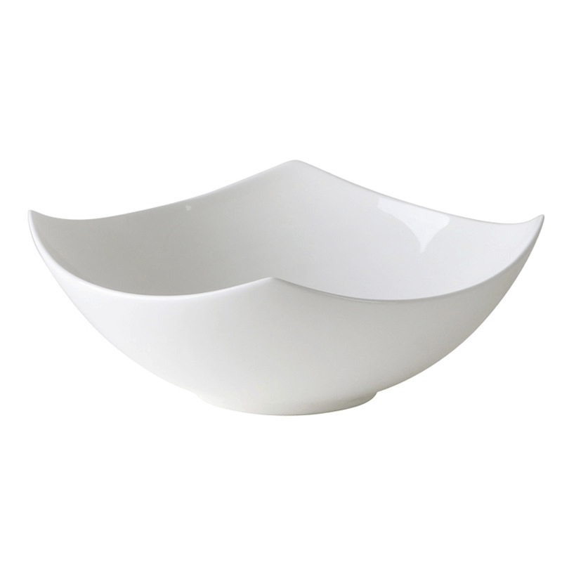 Pure white bone China household square plate square ceramic square plate creative upside-down plate wholesale plate deep plate tableware