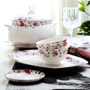 Tangshan Chinese bone China tableware set Korean household bowl and plate set housewarming gift