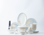 Jingdezhen ceramic tableware dish set Nordic bone China bowl plate stall wholesale bowl household set gift box