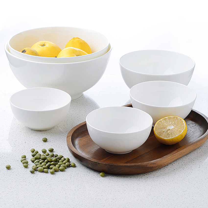 Wholesale large soup basin commercial ceramic bone China ramen bowl noodle restaurant Large soup bowl Restaurant tableware household bowl large