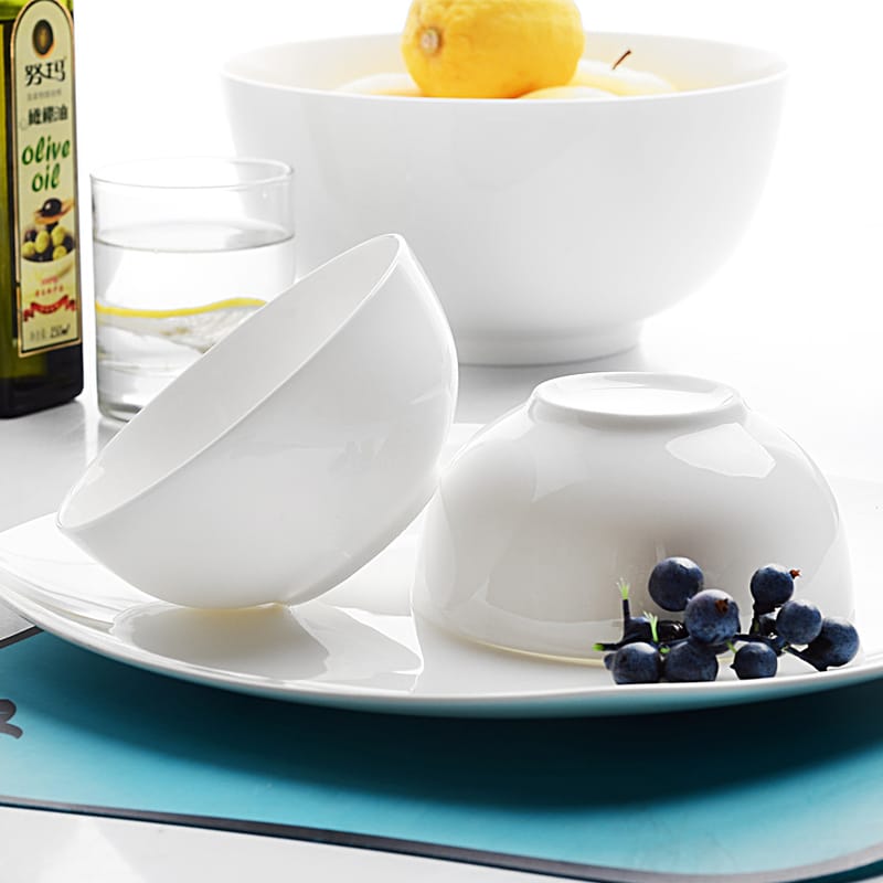 Wholesale large soup basin commercial ceramic bone China ramen bowl noodle restaurant Large soup bowl Restaurant tableware household bowl large