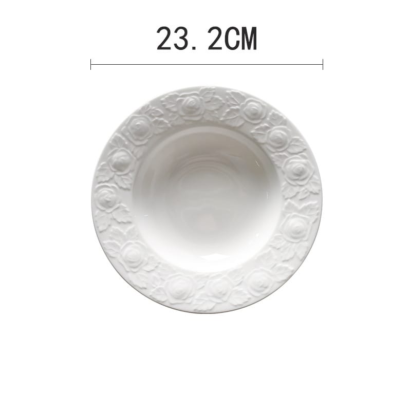 Rose 9-inch straw hat tray